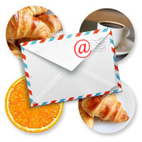 petit dejeuner information internet web entreprises emailing